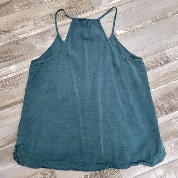 Anthropologie Danae Button Down Cami Turquoise Size Medium - Picture 3 of 4